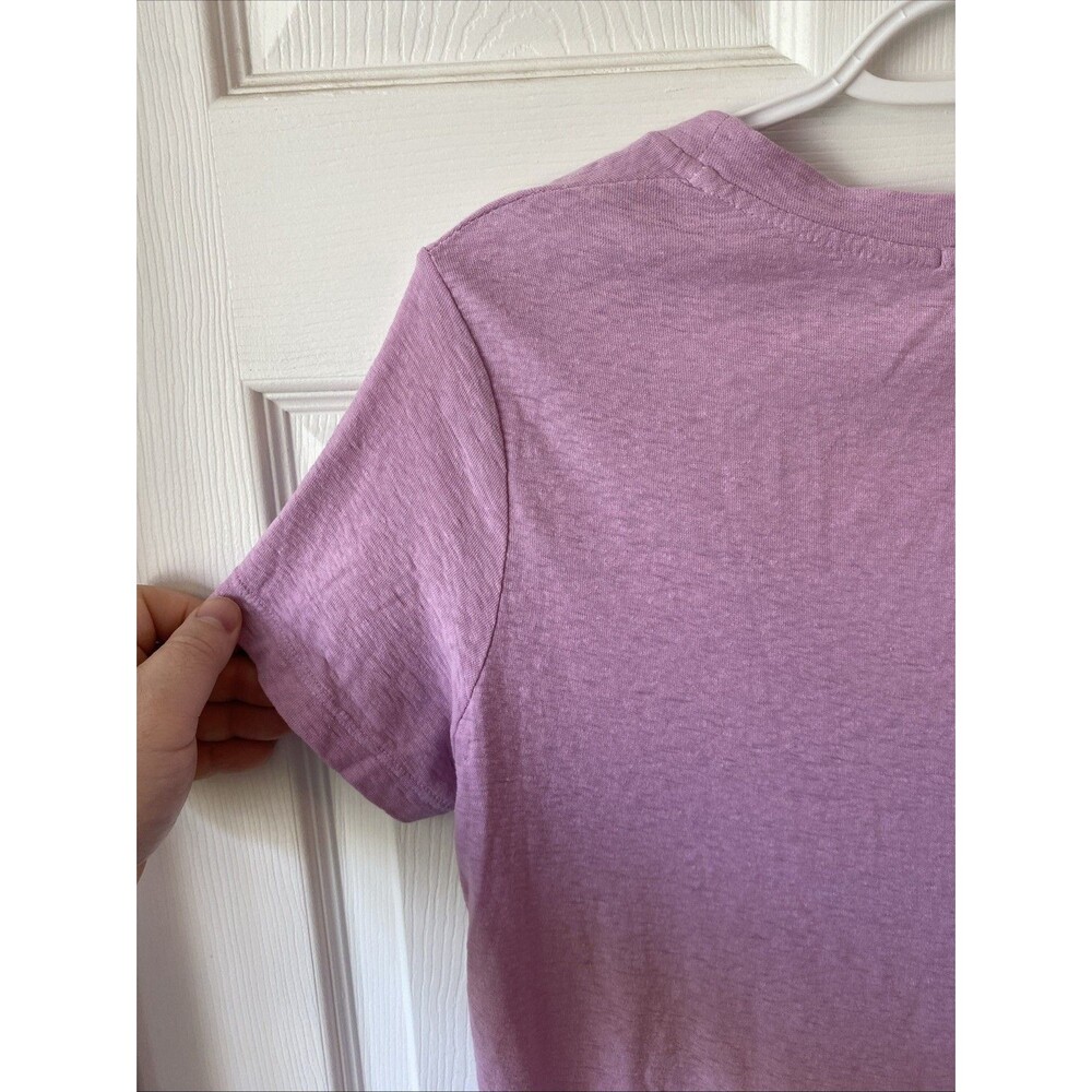 James Perse Standard T Shirt Women’s Size 2 Short Sleeve Scoop Neck Lilac - Picture 7 of 11